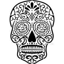 225x225 Sugar Skull Stencil In Stencils Templates Ebay