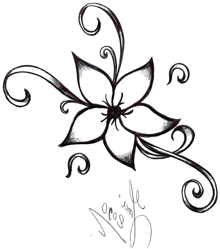 736x830 Flower Tattoo Drawings Tumblr