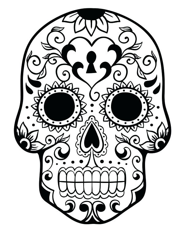 600x750 Free Sugar Skull Coloring Pages Related Coloring Pages Free Skull