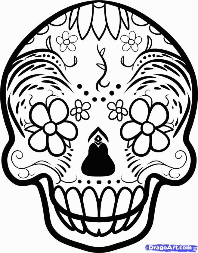 Sugar Skull Girl Drawing | Free download on ClipArtMag