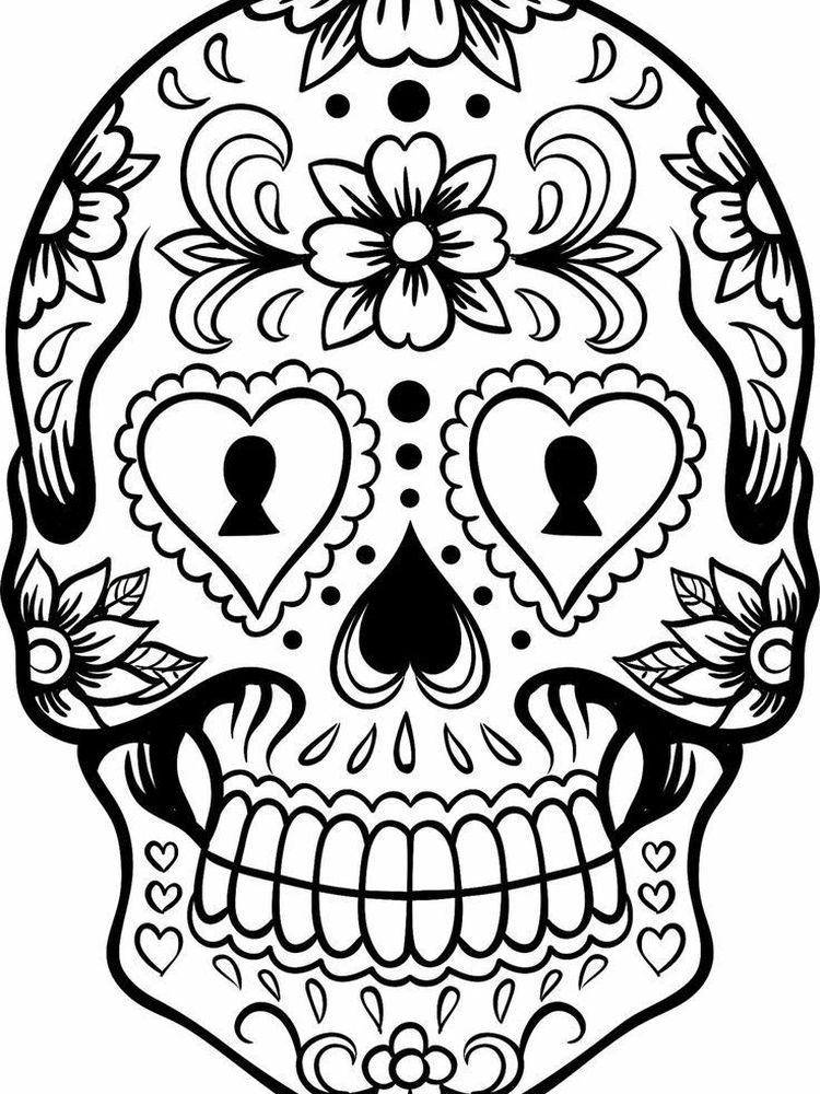 750x1000 Sugar Skulls Coloring Pages Girl Malin