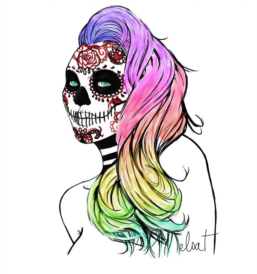 867x921 Sugar Skull Girl