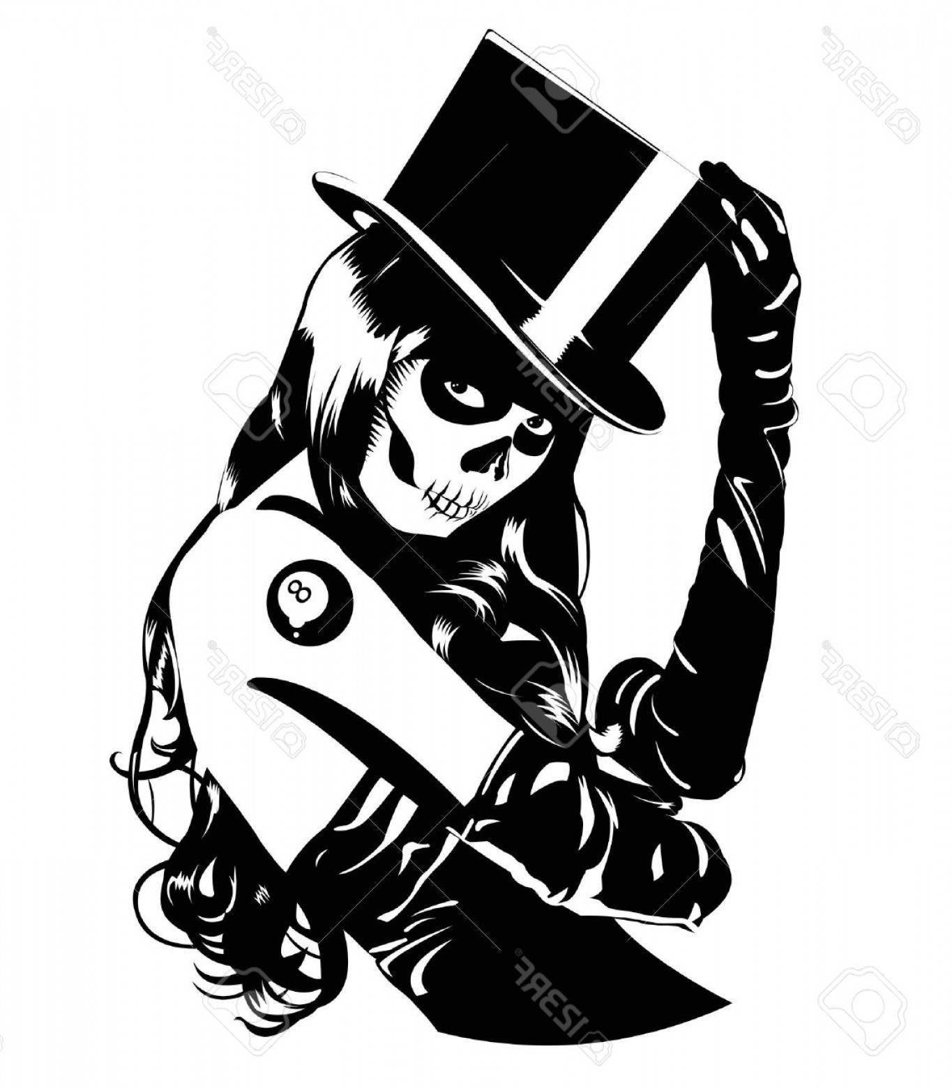 1365x1560 Vector Candy Skull Girl Lazttweet