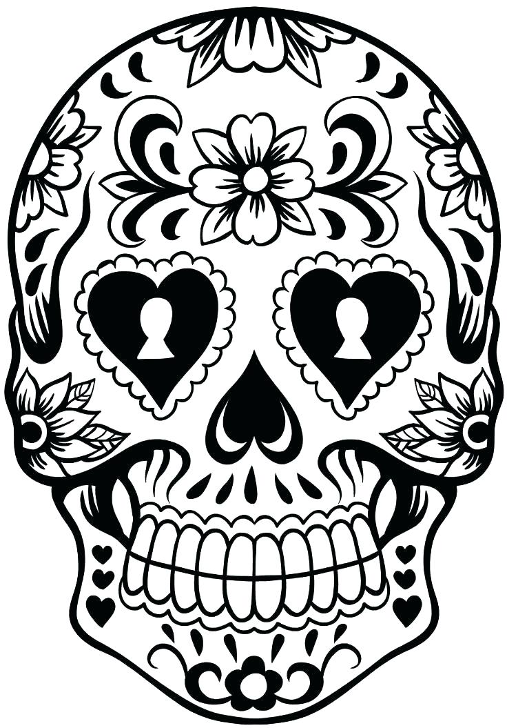 736x1055 Sugar Skull Art Print