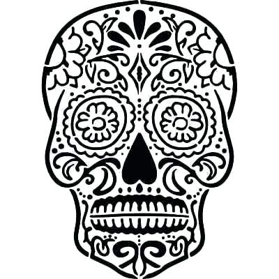 400x400 Template Cool Skull Design Coloring Nautical Drawing Sugar Skull