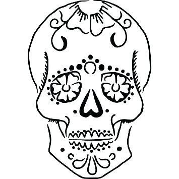 355x355 Blank Sugar Skull Template Mini Day Of The Templates C Pictures