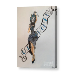 300x300 Pin Up Sugar Skull Harley Quinn Canvas Print Canvas Art