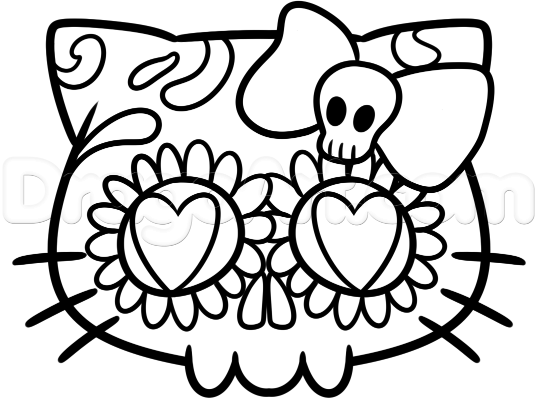 1074x805 Ariel Drawing Sugar Skull For Free Download