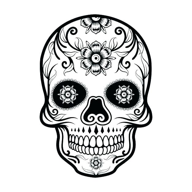 626x626 Sugar Skull Printable Coloring Book