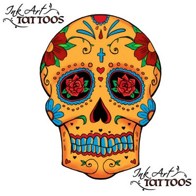 400x400 Sugar Skull Tattoo Design Art