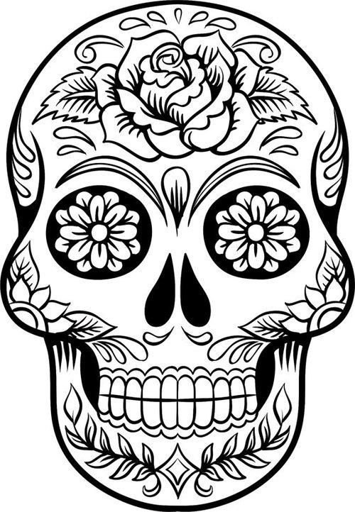 500x722 Sugar Skull Cricut Skull Coloring Pages, Skull, Free Coloring