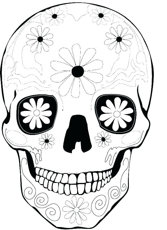 569x782 Skull Coloring Pages For Adults Sugar Skulls Thewestudio