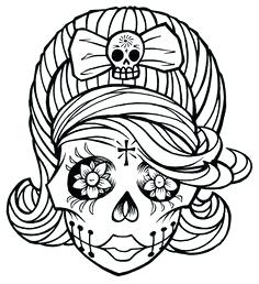 236x258 Best Free Sugar Skull Coloring Pages Images
