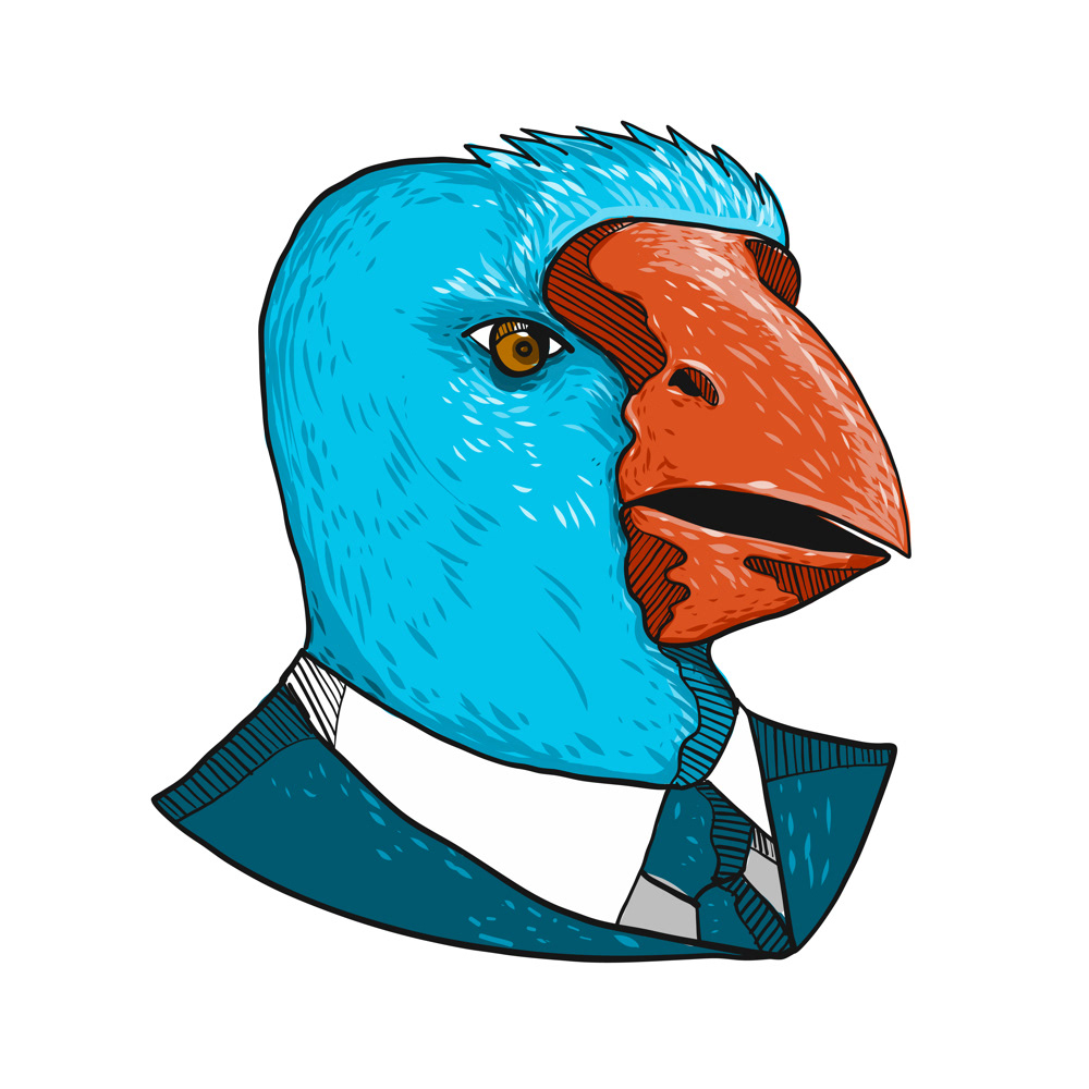 1000x1000 south island takahe in business suit drawing on behance