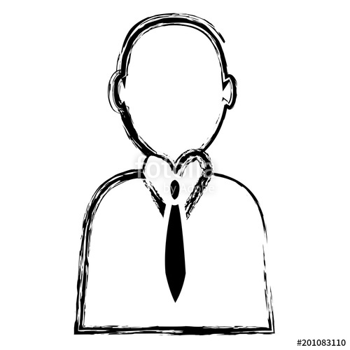 500x500 Grunge Pictogram Man With Elegant Suit And Tie Stock Image