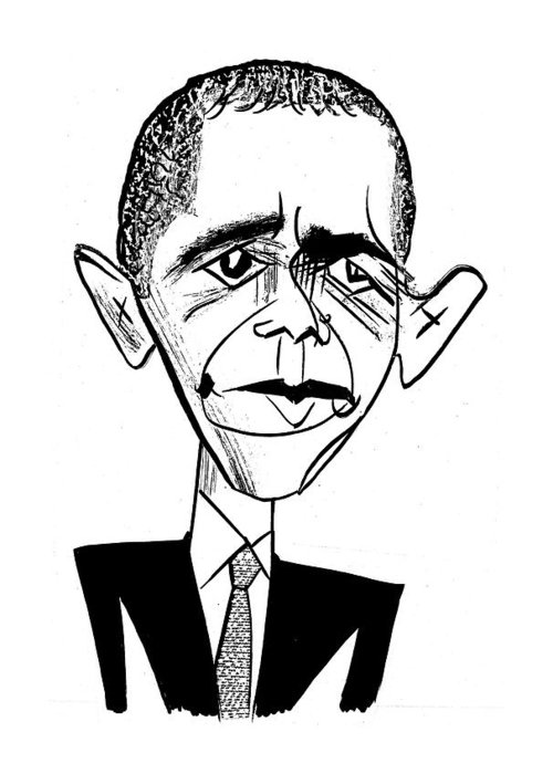 500x700 Barack Obama Suit Tie Greeting Card For Sale