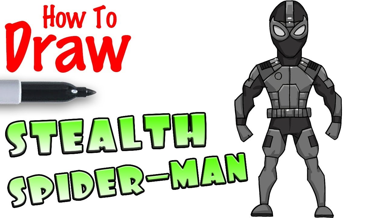1280x720 How To Draw Spider Man Stealth Suit