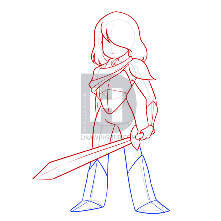 720x720 How To Draw Kris From Deltarune, Step