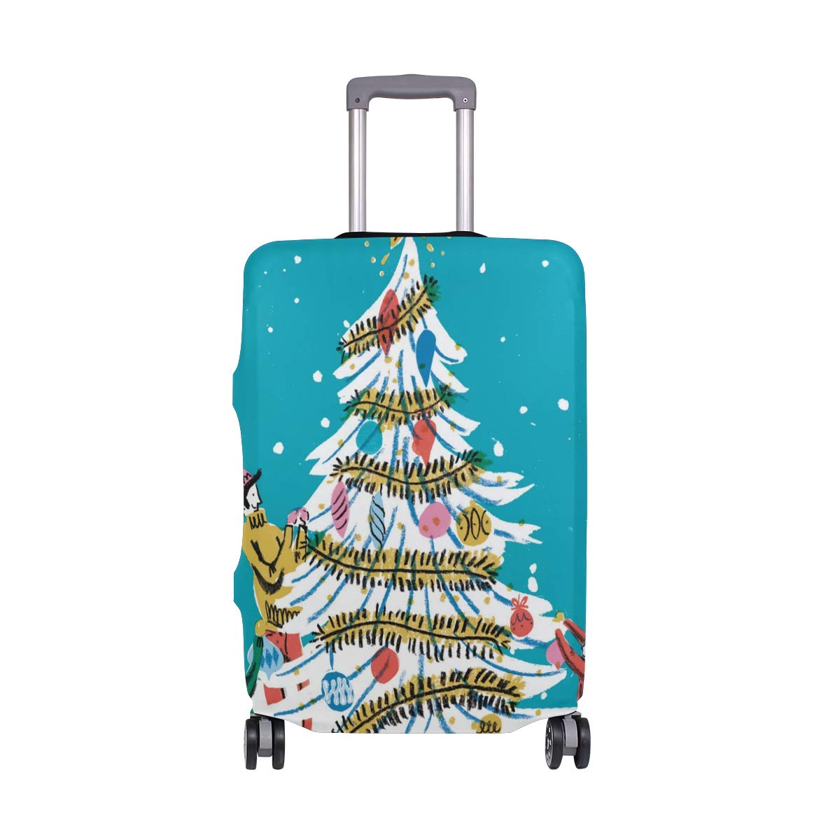 1200x1200 Christmas Drawing Suitcase Protector Elastic Travel