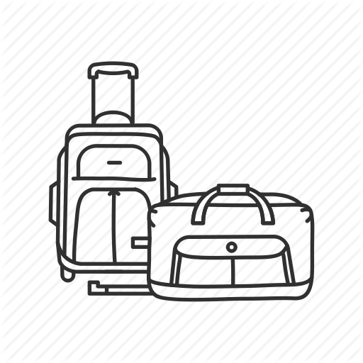 512x512 Collection Of Free Suitcase Drawing Airplane Download On Ui Ex