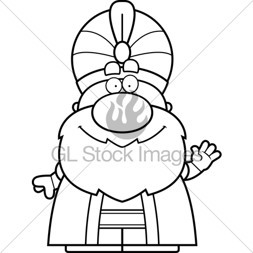 500x500 Waving Cartoon Sultan Gl Stock Images