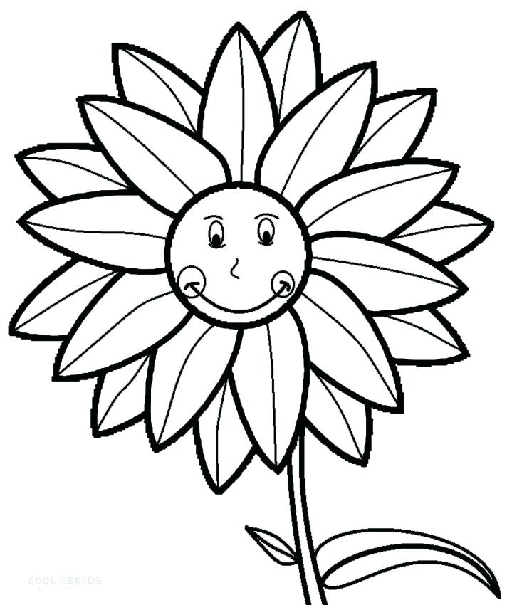 712x850 Sunflower Printable Coloring Pages Sunny The Sunflower Coloring