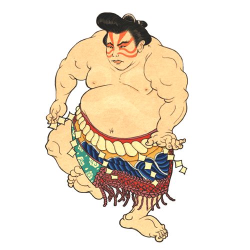 500x500 original drawing of sumo wrestler! elephant's factory sumo