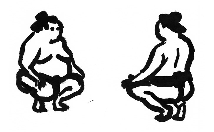 727x448 Sketches From A Grand Sumo Tournament The New Yorker