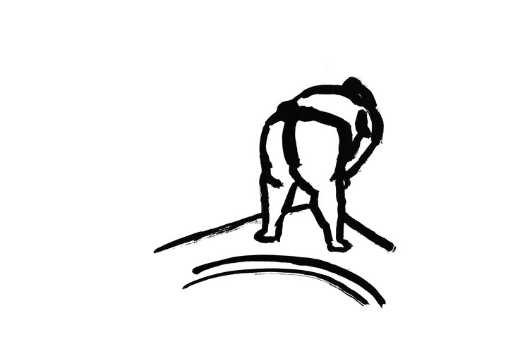 727x488 Sketches From A Grand Sumo Tournament The New Yorker