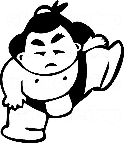 500x575 Sumo Wrestler Jdm Vinyl Decal Sticker