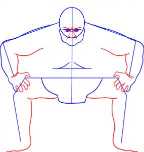 287x302 Drawing Printout How To Draw A Sumo Wrestler