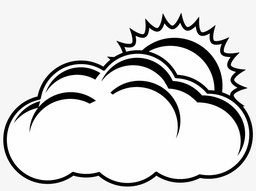 820x611 Sun And Clouds Png Black And White Transparent Sun