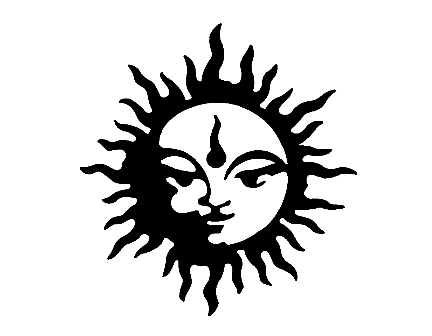 432x336 Sun Drawing This Image Is Shown Using Black Vinyl On A White