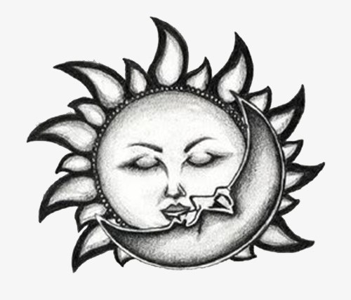 500x428 Sun Tattoos Black White Ideas And Designs