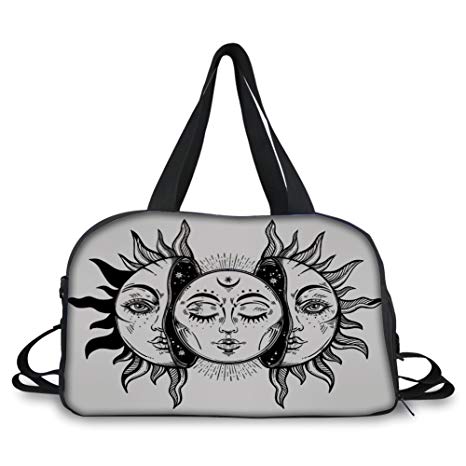 466x466 Iprint Travelling Bag,moon,monochrome Sun And Moon