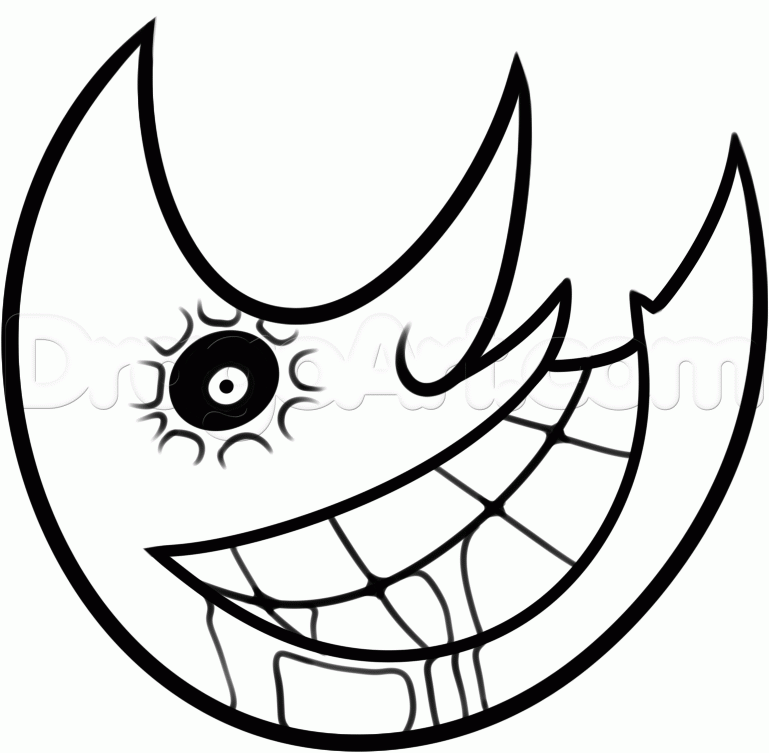 769x753 Step How To Draw The Soul Eater Moon