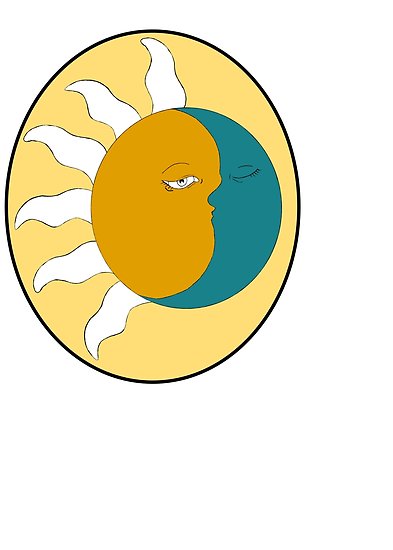 393x550 Sun And Moon Tumblr Drawing Posters