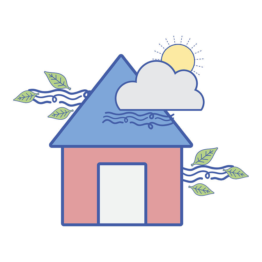 900x900 House With Cloud And Sun Natural Weather