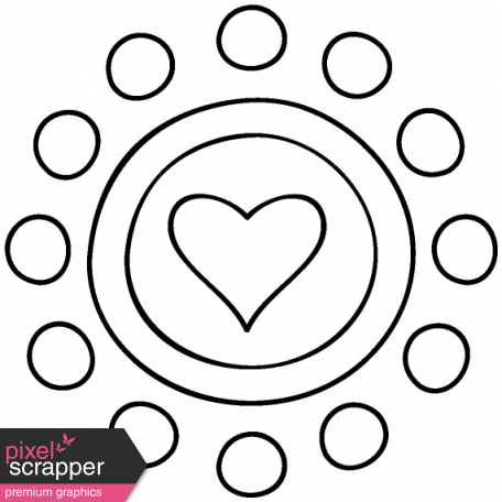 456x456 Sun Doodle Template Graphic