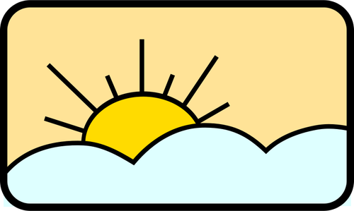 500x299 Sun In Sky Vector Drawing