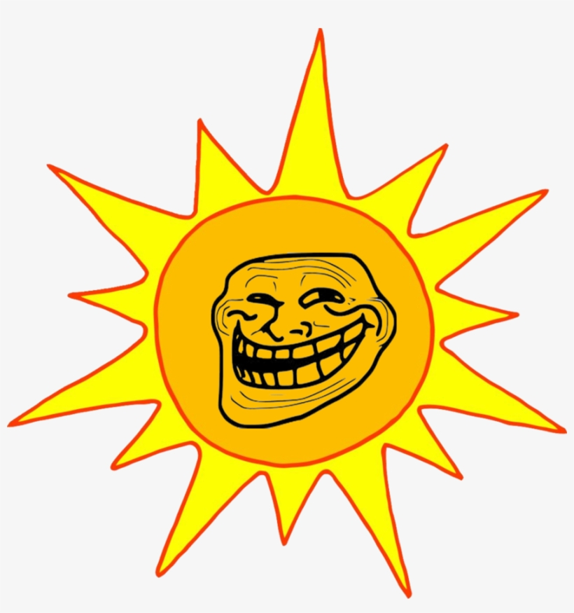 820x875 troll face sun
