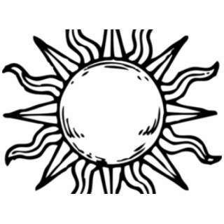 320x320 Hd Sun Clipart Black And White Black And White Png