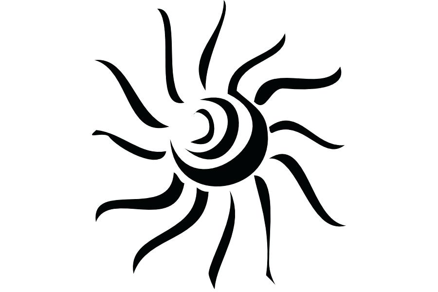900x600 Sun With Sunglasses Clipart Black And White