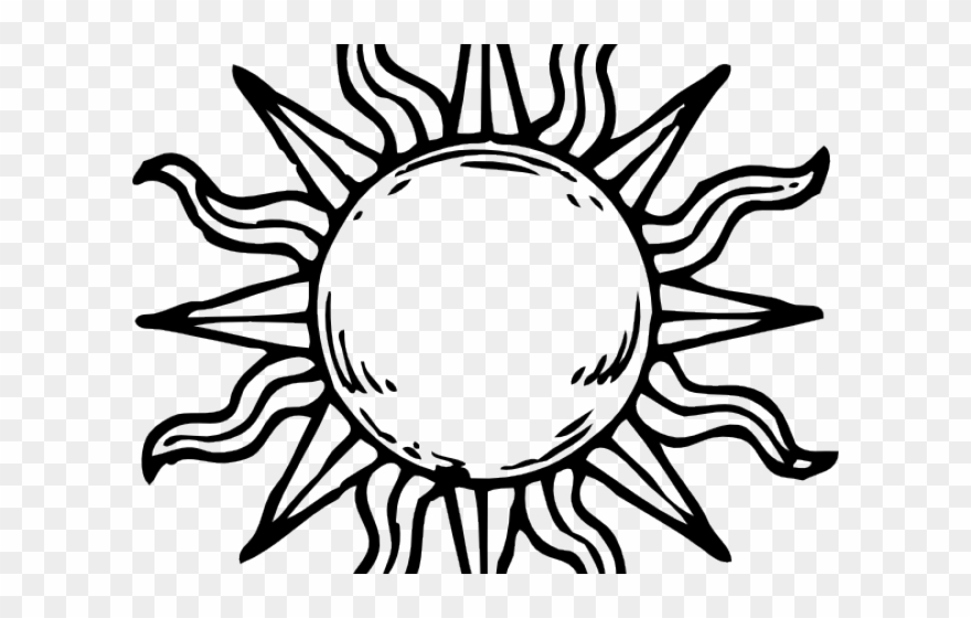 880x560 Sun Line Art