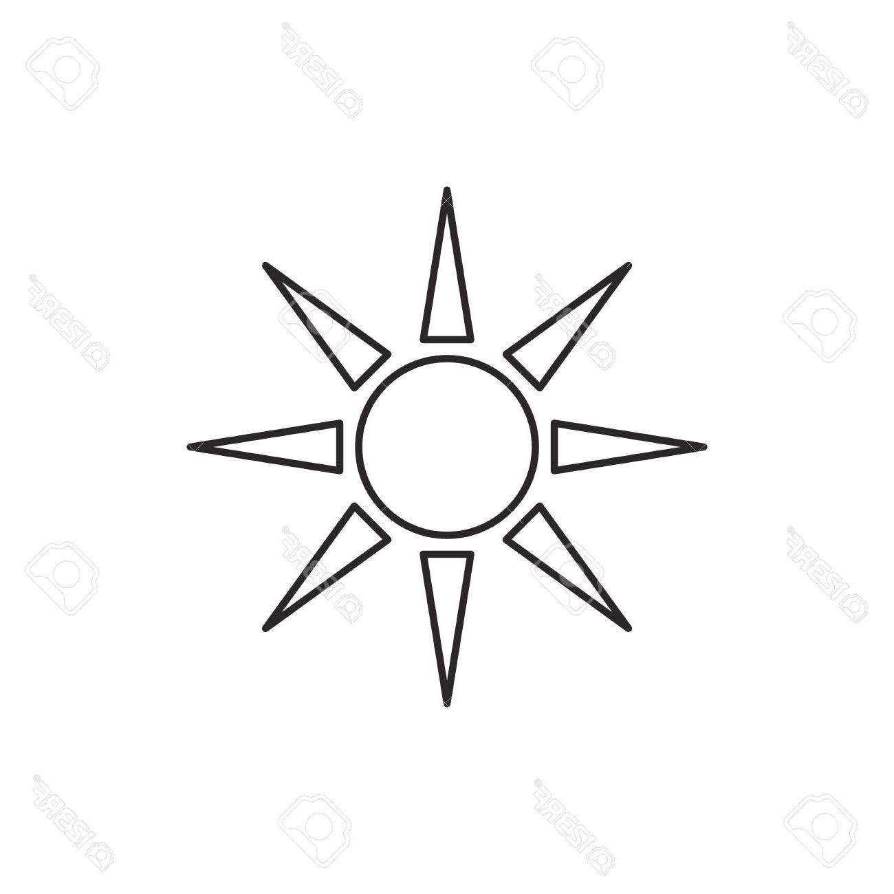 1300x1300 Top Sun Outline Vector Image Free Vector Art, Images, Graphics