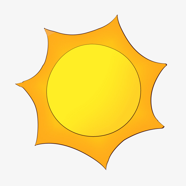 650x651 Cartoon Hot Summer Sun Illustration Image