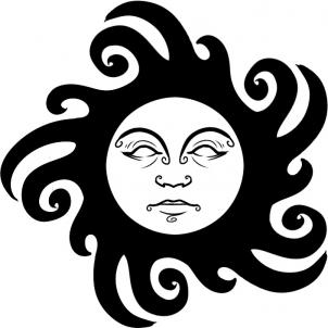 302x302 How To Draw A Tattoo Sun, Tattoo Sun, Step
