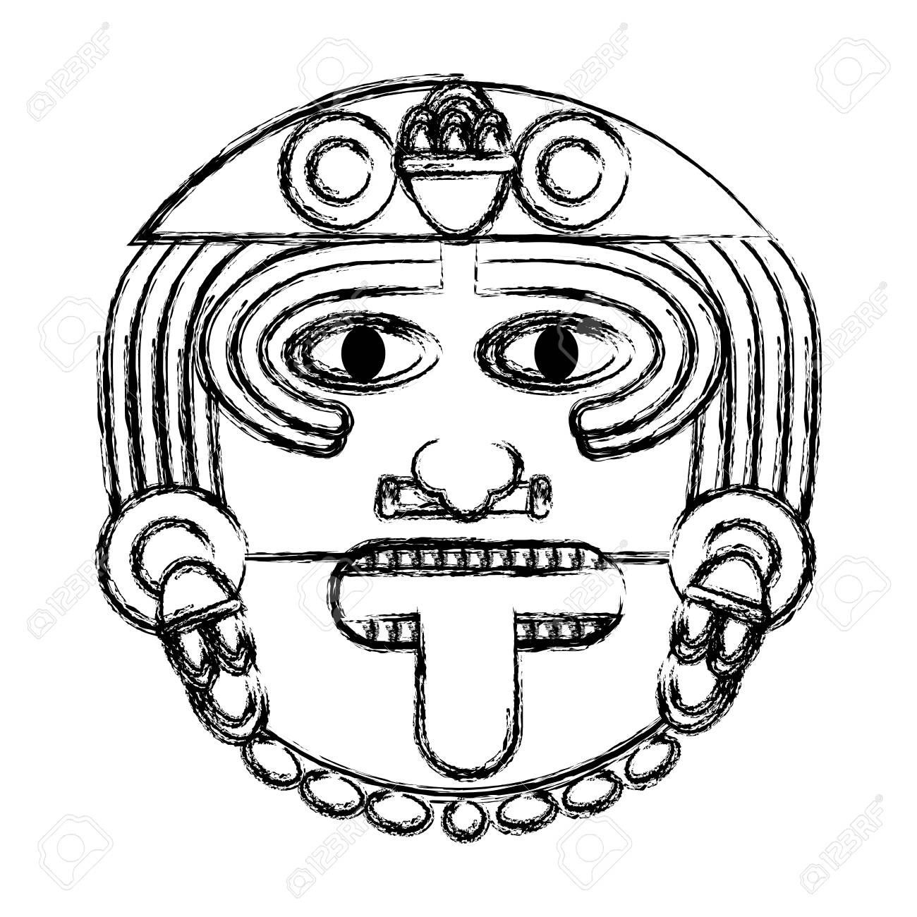 1300x1300 Huge Collection Of 'aztec Sun Drawing' Download More Than