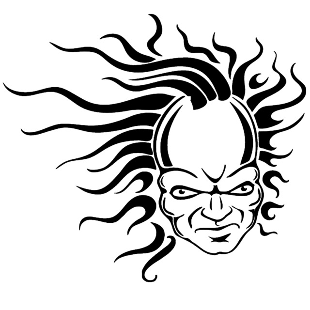 640x640 The Angry Face Of The Sun Man Fashion Personality Creativity Car