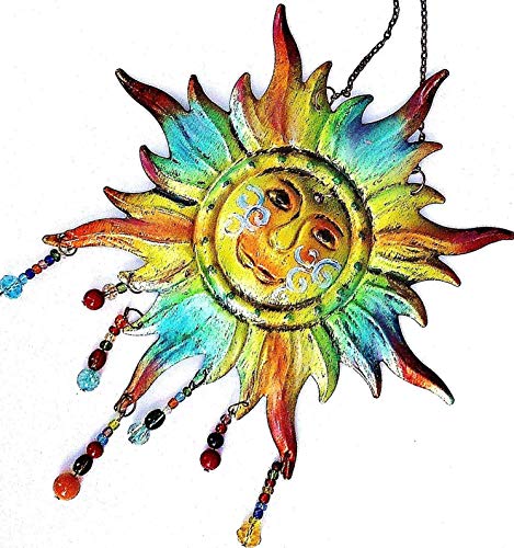 469x500 Colorful Metal Celestial Sun Face Sunface Plaque